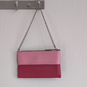 Harveys Pink and Red Clutch with Chain Strap